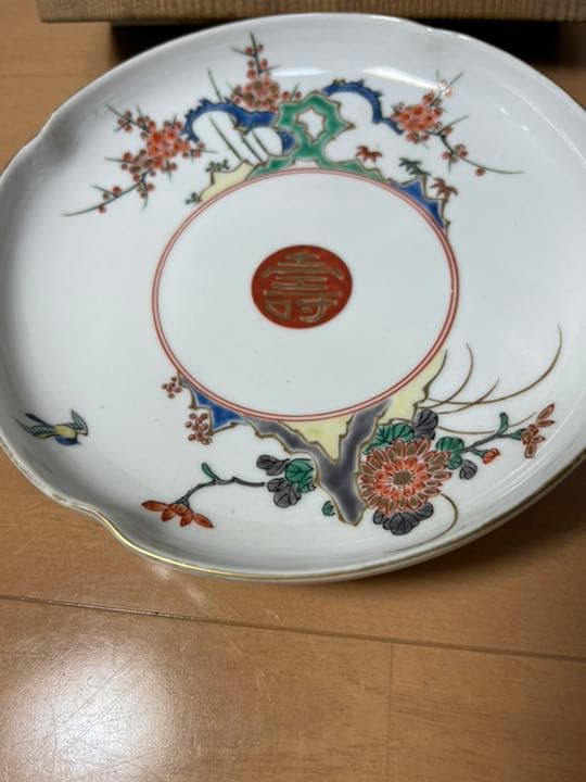 478 九谷焼　時代物　皿　20cm  古美術品