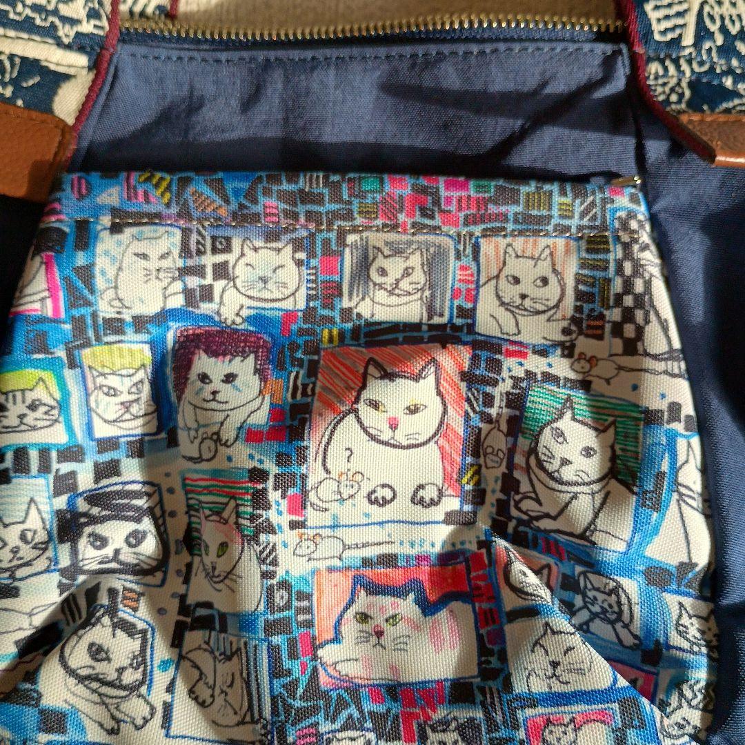 Manhattaner's マンハッタナーズ 猫 バッグ キャッツインブルー