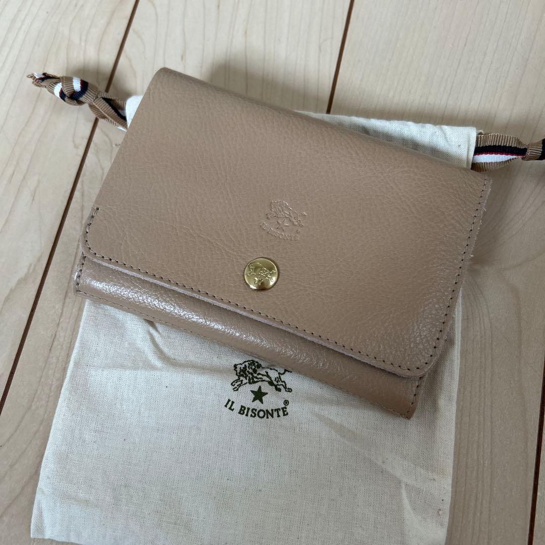 イルビゾンテ　 IL BISONTE 二つ折り財布 カフェラテ
