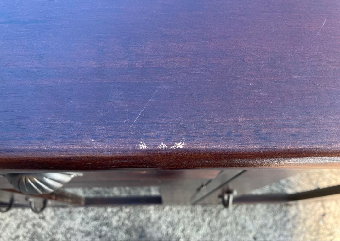 アンティーク調 コロニアル ローキャビネット マホガニー 110cm幅