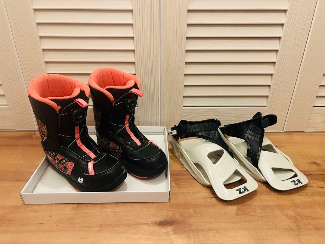 K2 子ども用スノーボードブーツ ビンディングセット 21cm