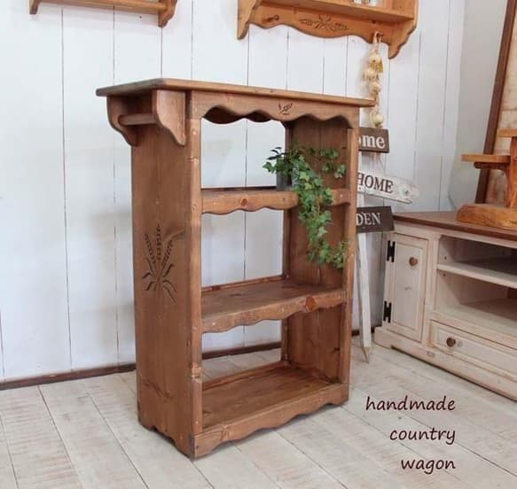 ハンドメイド　麦穂のキッチンワゴン　大