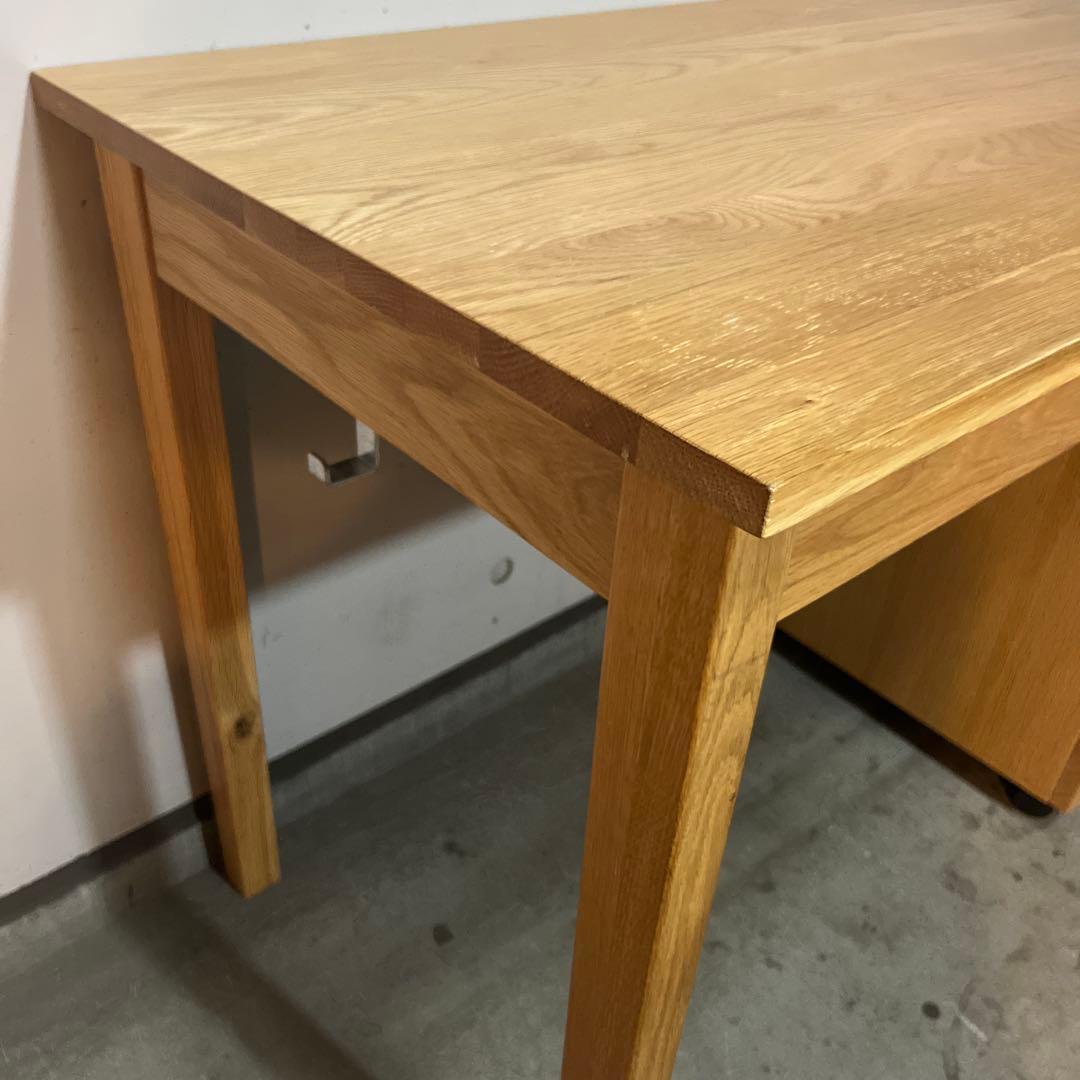 無印★無垢材デスク・オーク材・デスクキャビネットセット