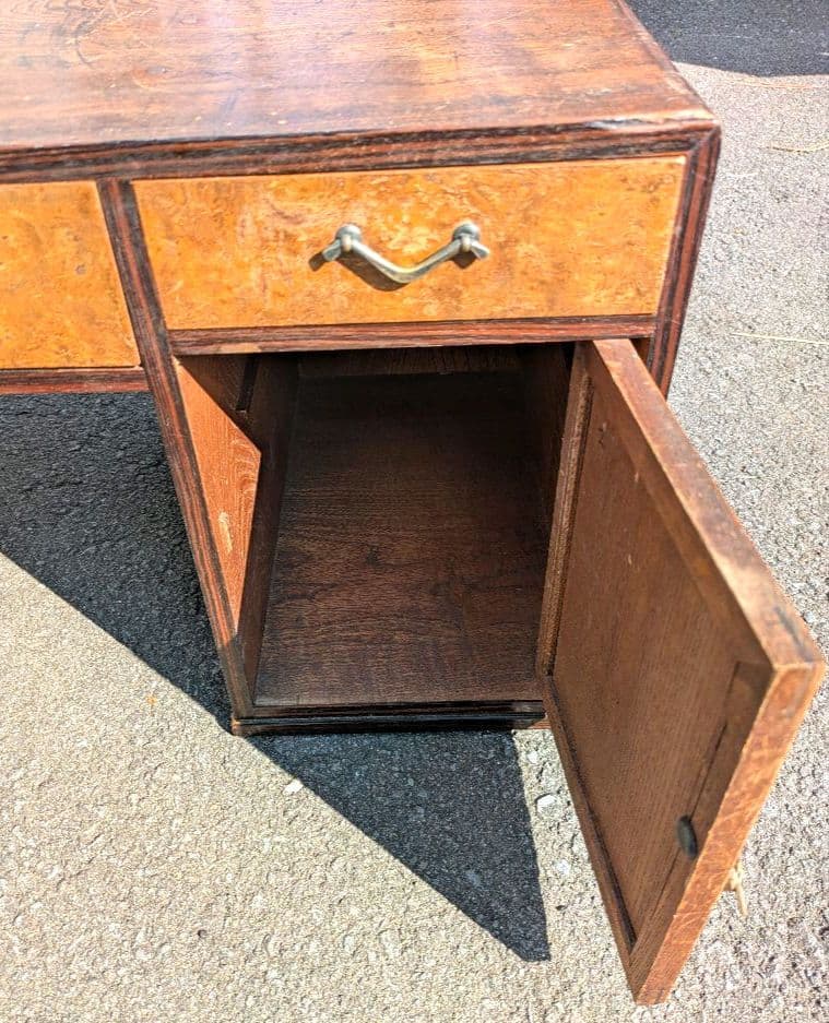 木製文机　引き出し付き　ヴィンテージ　昭和レトロ