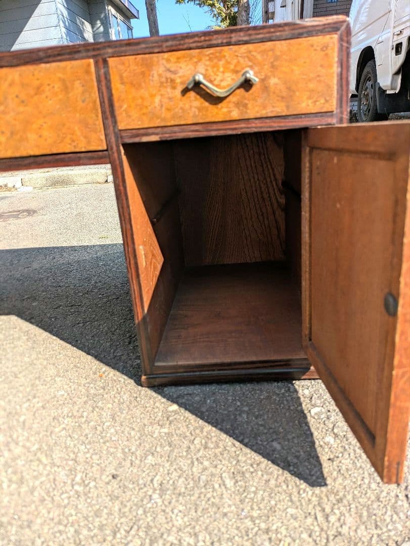 木製文机　引き出し付き　ヴィンテージ　昭和レトロ