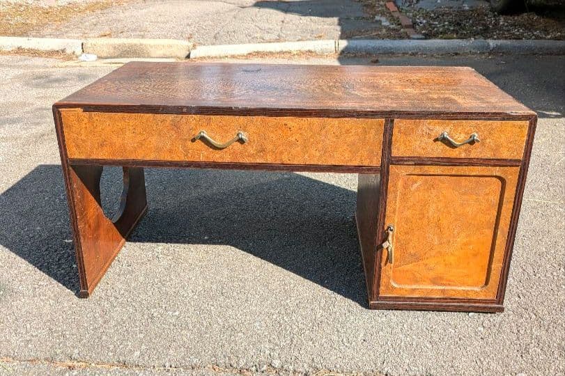 木製文机　引き出し付き　ヴィンテージ　昭和レトロ