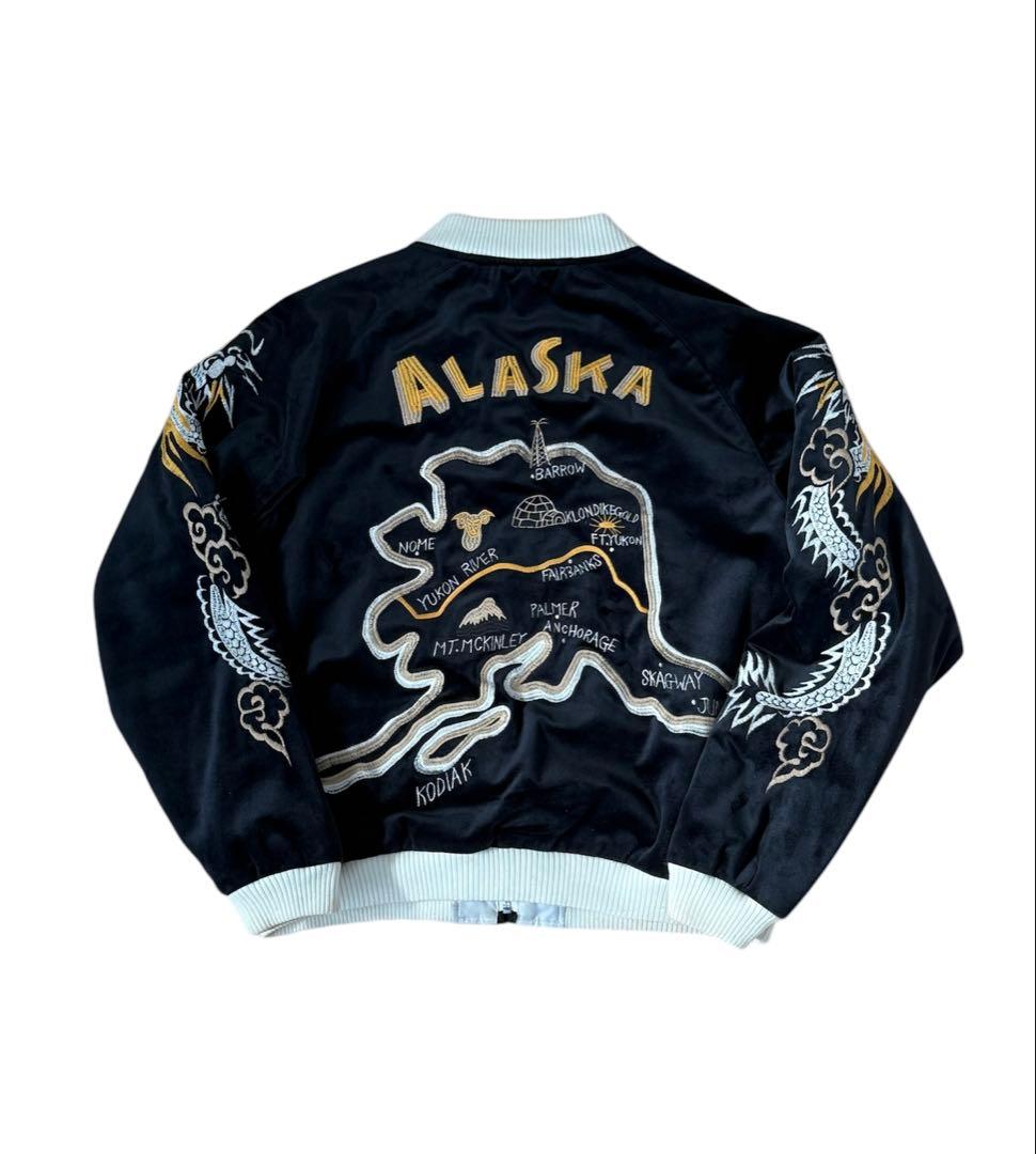 【希少サイズ】別珍　スカジャン　アラスカ　ヒューストン　M