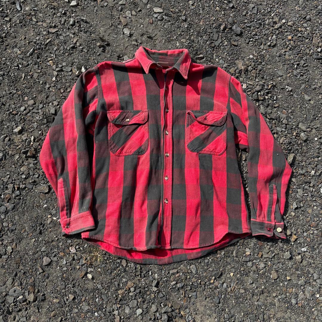 90s five brother ネルシャツ　vintage ブロックチェック