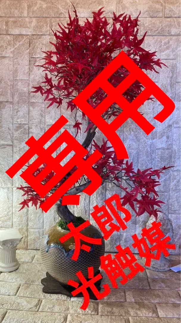 光触媒　人工観葉植物　ウォールグリーン　フェイクグリーン　もみじ5340