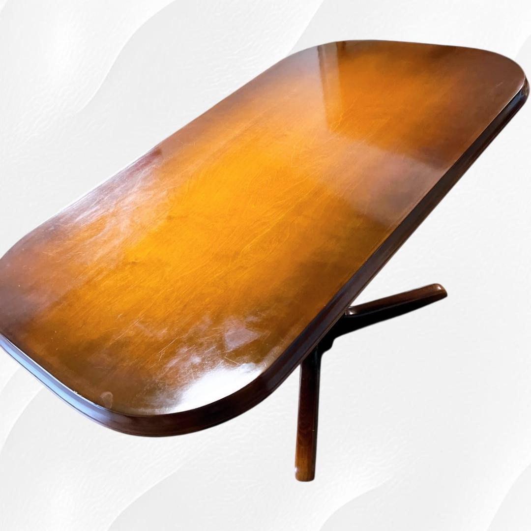 【★希少★】飛騨産業　キツツキマーク　ダイニングテーブル　オーバル型　 レトロ