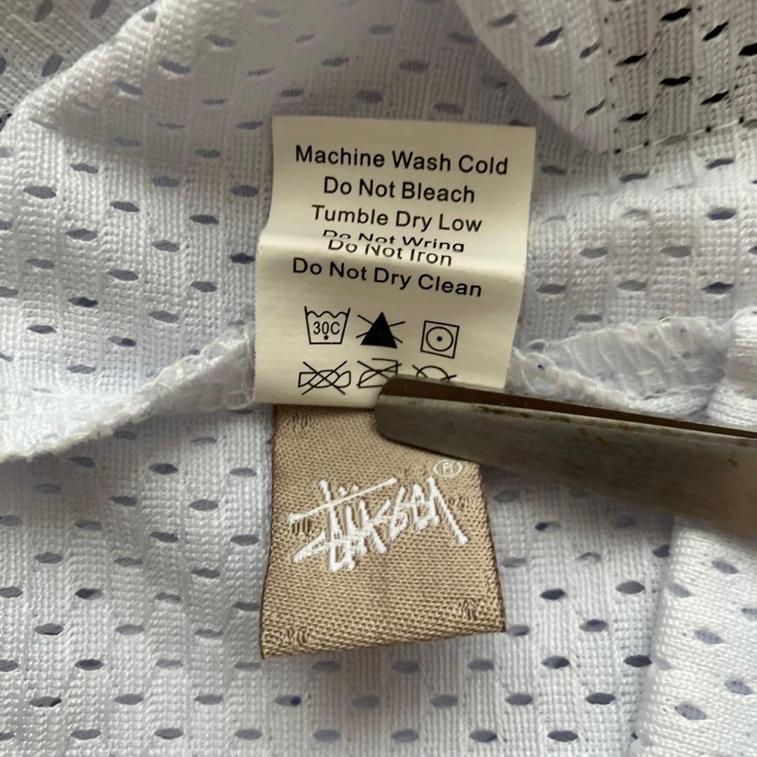 未使用並　ステューシー　メッシュ　タンクトップ　ゲームシャツ　デカロゴ　XL