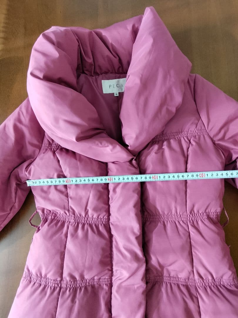 PECA ペカ Aラインコート ロングダウンコート ピンク　ウエストりぼん