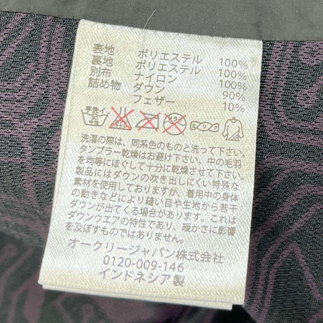 【美品】オークリー・ゴルフウェア・ダウンベスト・アシンメトリー・ロゴプリント・M