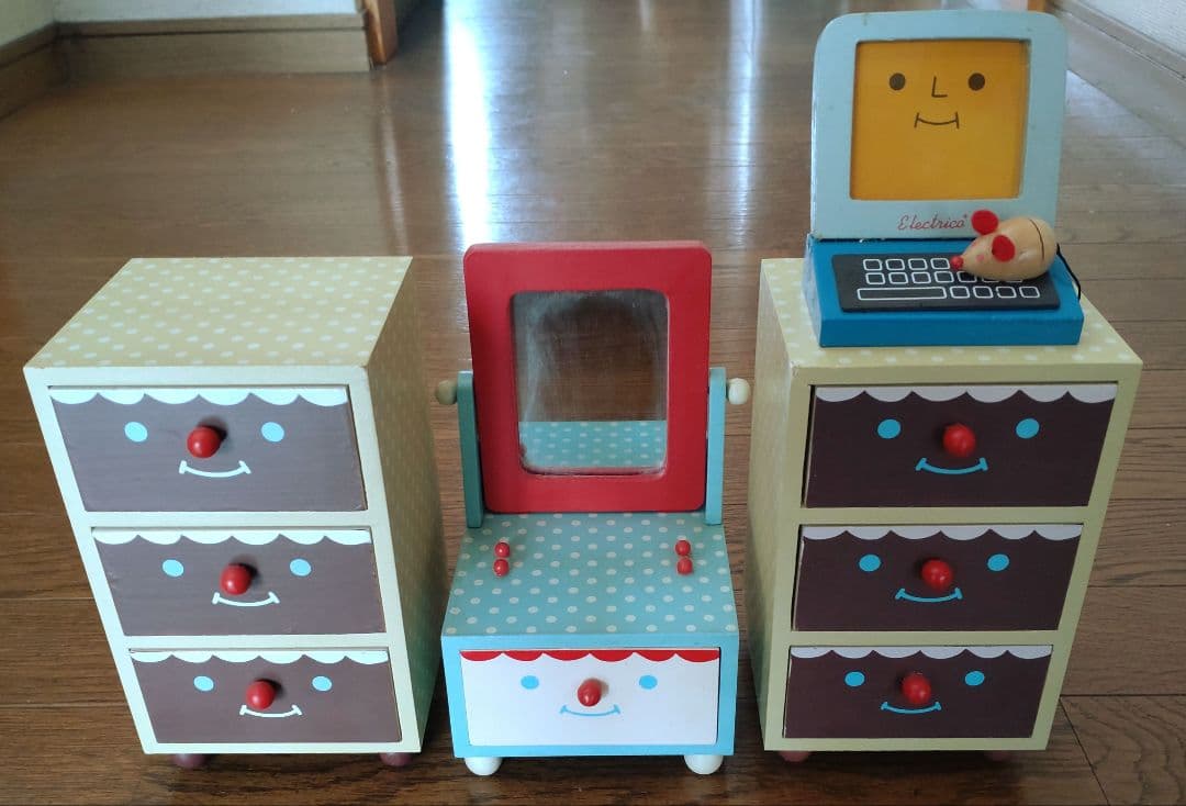 decole　デコレ　木製　インテリア　棚　鏡　ドレッサー　フォトフレーム