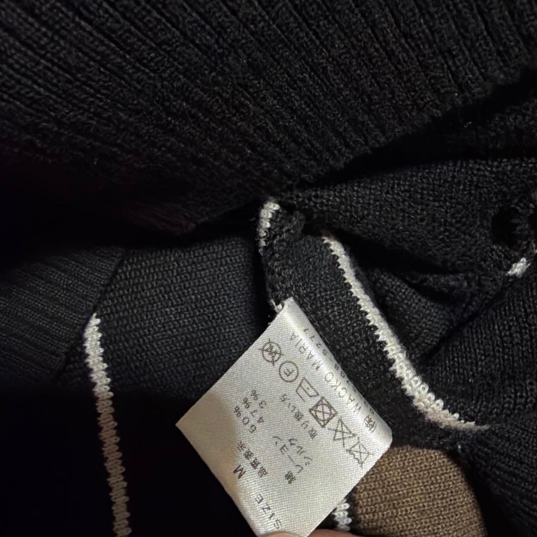 23ss WACKO MARIA ストライプ　ニット　カーディガン　M ブラウン