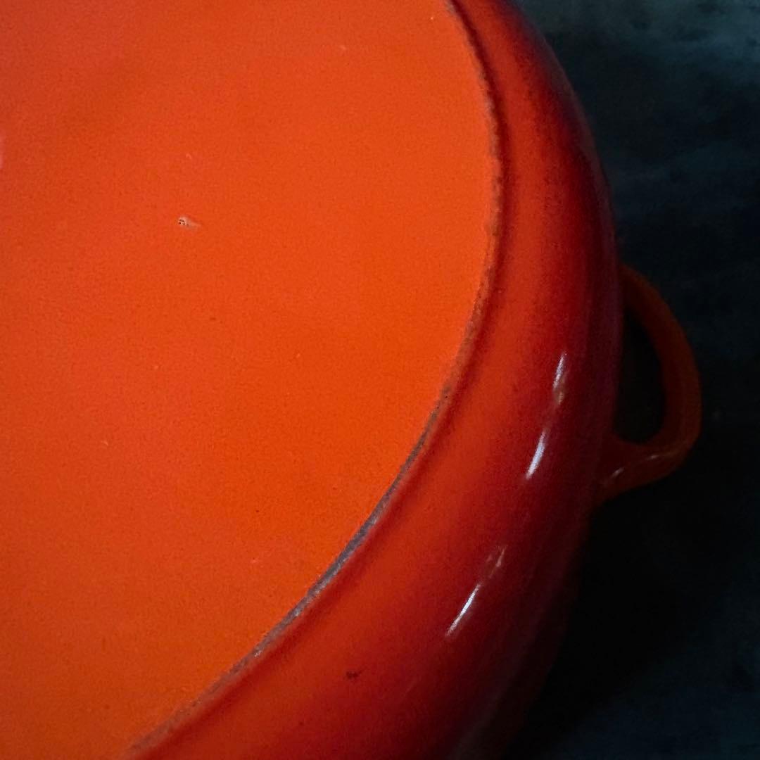 ル・クルーゼ ココット・ロンド オレンジ28cm 中古