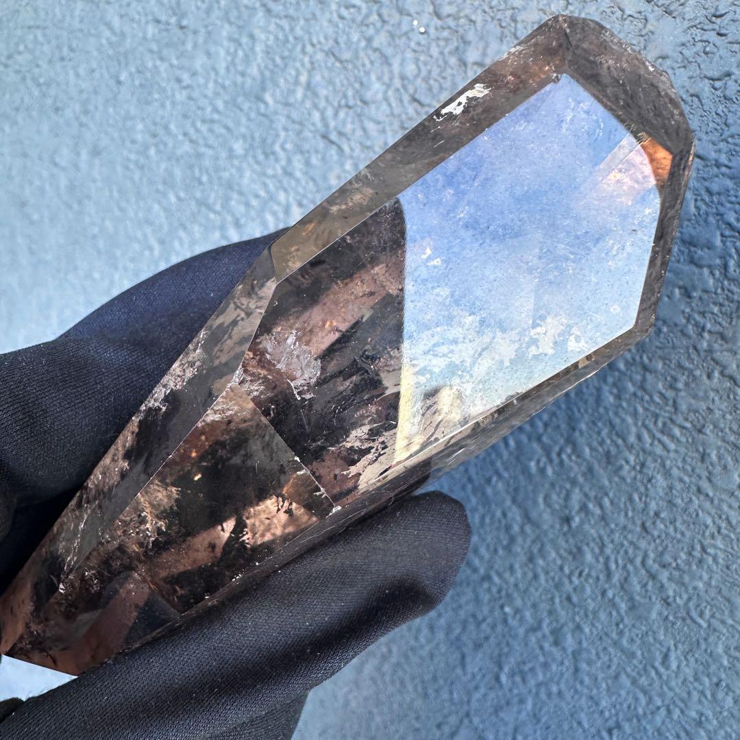 【金運· 魔除 ·浄化】煙水晶スモーキークォーツ フリーフォーム 置物A1343