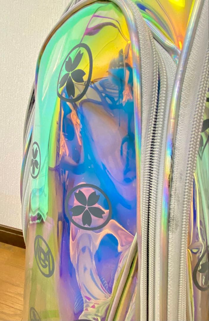 虹色 透明 PVC ゴルフバッグ