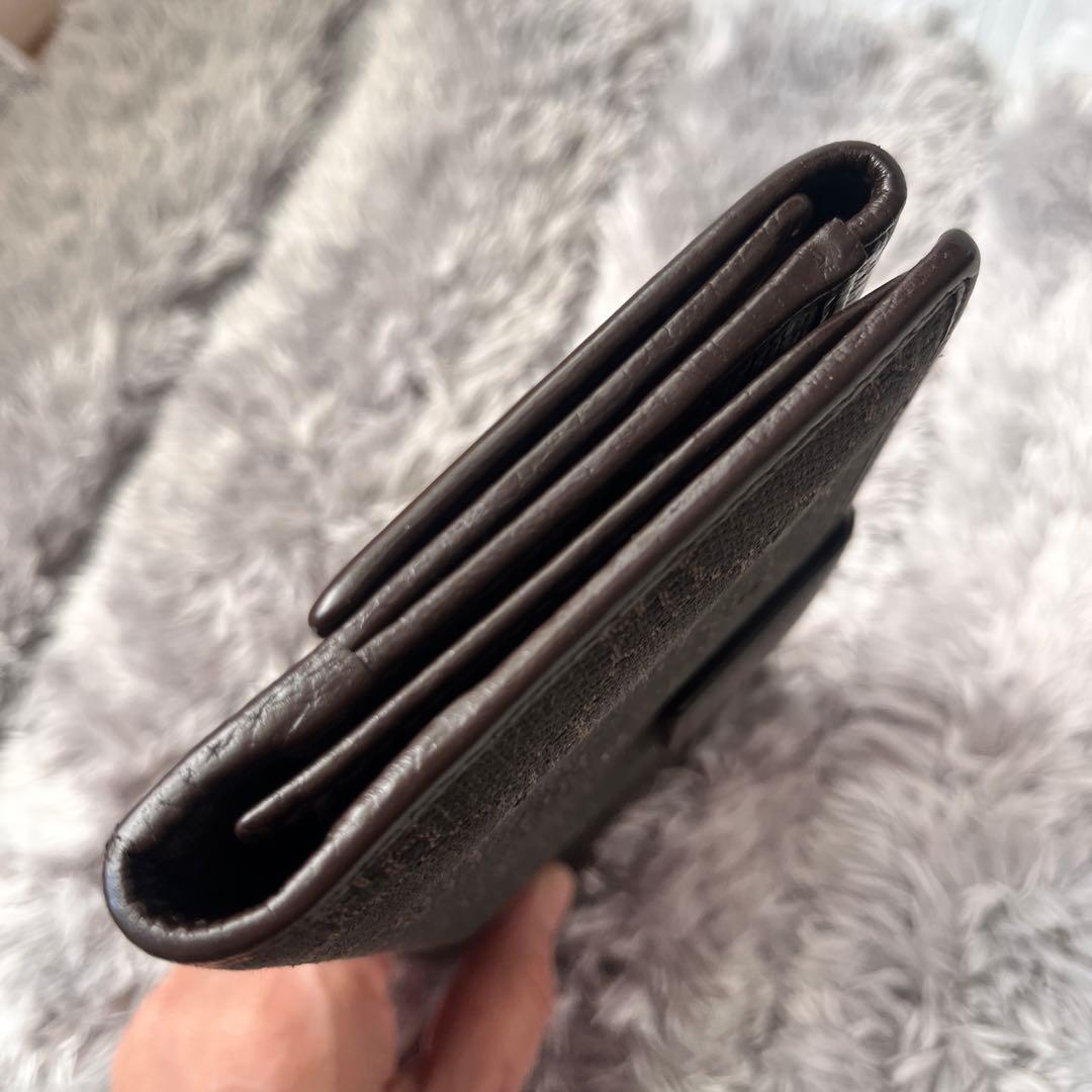 良品✨GUCCI コンチネンタル　長財布　GGキャンバス ダークブラウン