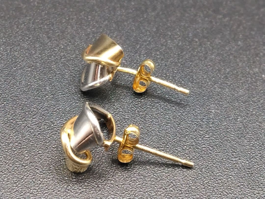 【ヴィンテージ】K18 Pt900 コンビ ピアス