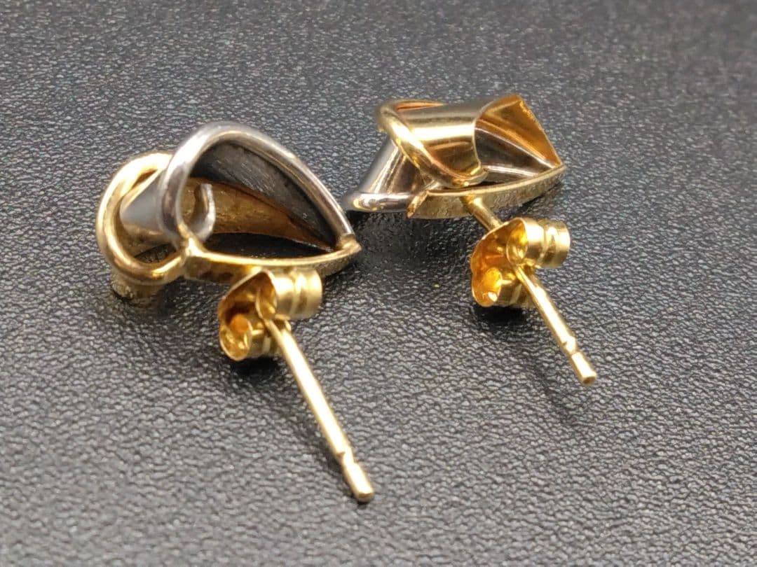 【ヴィンテージ】K18 Pt900 コンビ ピアス