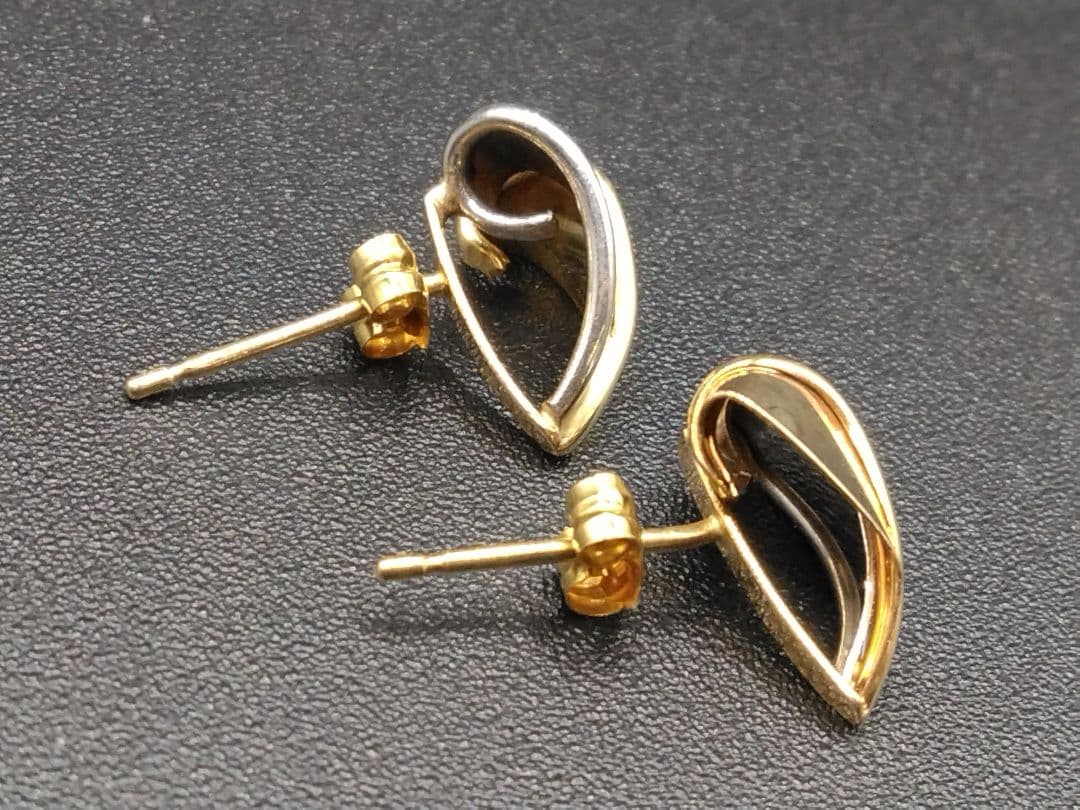 【ヴィンテージ】K18 Pt900 コンビ ピアス