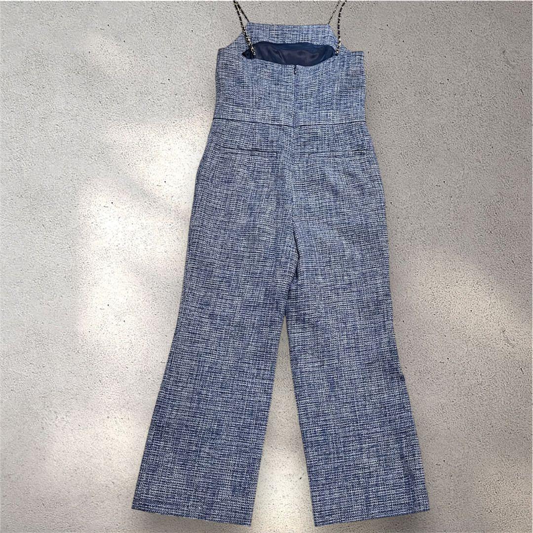 【24AW】アナイ　メランジ ツイード オールインワン　サロペット　34
