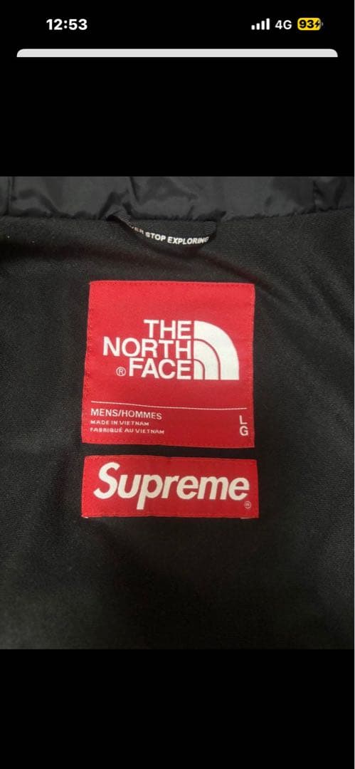 supreme north face sロゴ　マウンテンパーカー