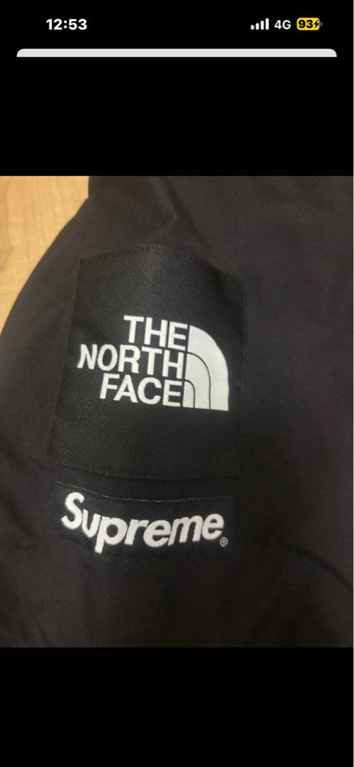 supreme north face sロゴ　マウンテンパーカー