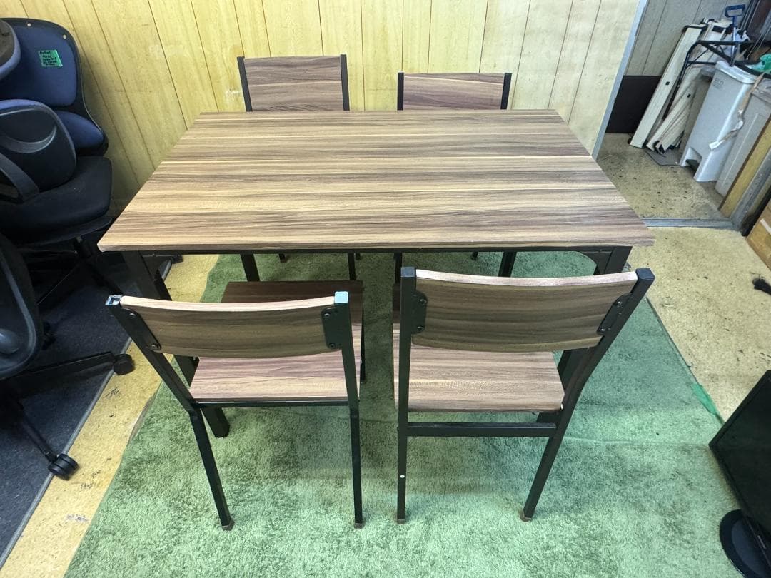 (44450W2)*ダイニングテーブルセット　椅子四つ個