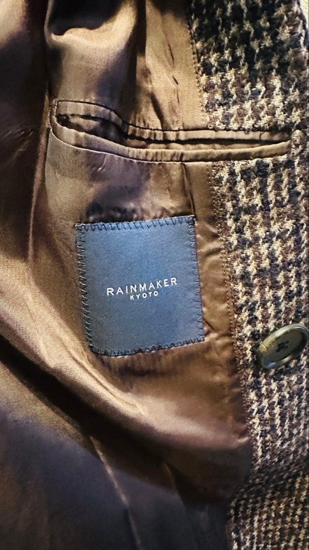 RAINMAKER ラップ コート サイズ3 茶系ツイード