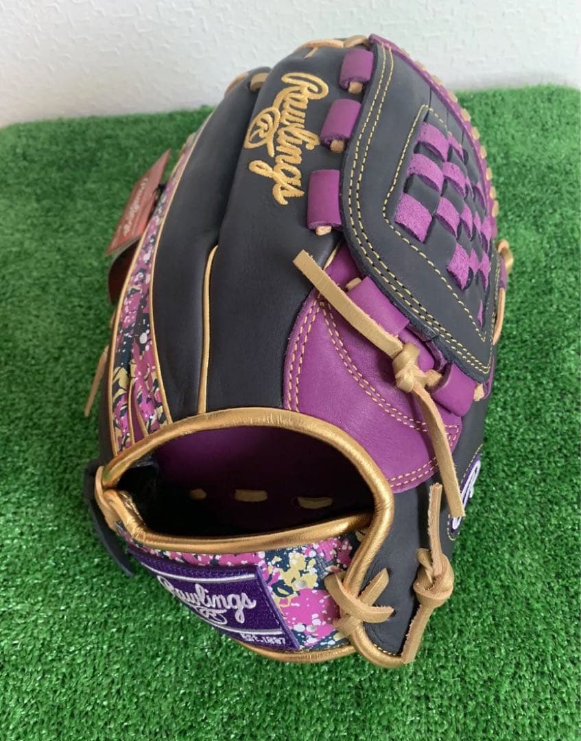 生産終了品　Rawlings 軟式グローブ 紫/黒　新品未使用　11.5