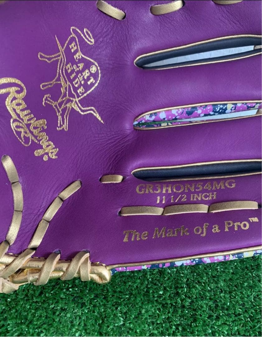 生産終了品　Rawlings 軟式グローブ 紫/黒　新品未使用　11.5