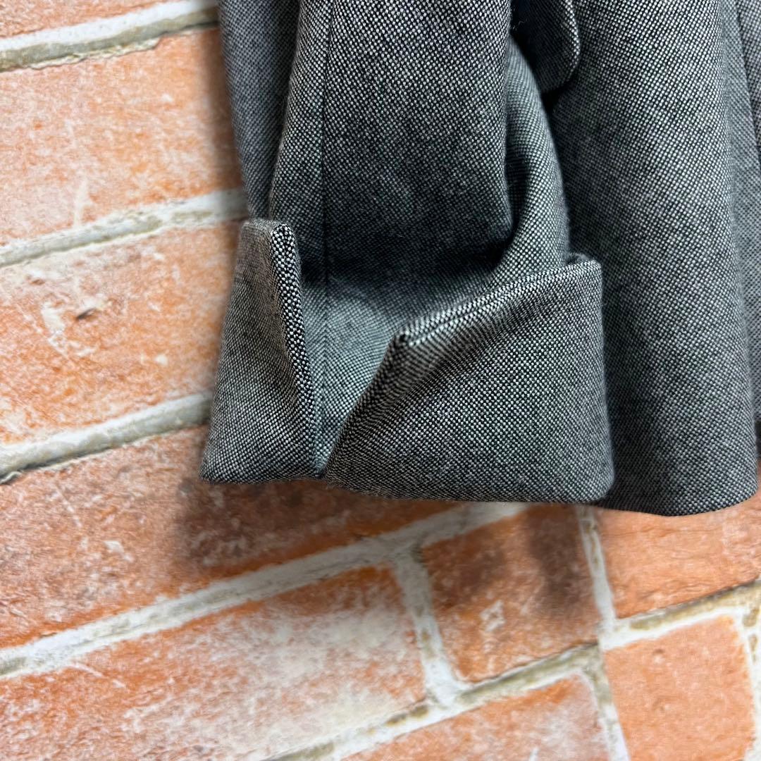 [未使用]スーツスクエア　ノーカラー　洗える　ストレッチ　パンツセットアップ　L