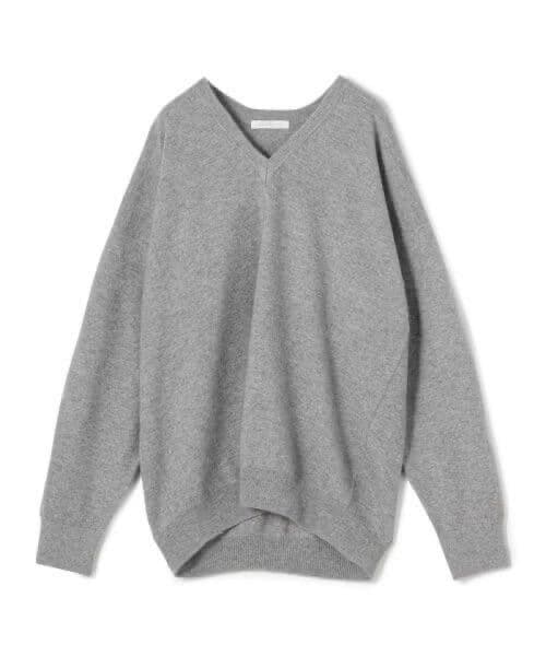 ギャルリーヴィー　モンゴルカシミヤ Vネックプルオーバー　グレー　未使用