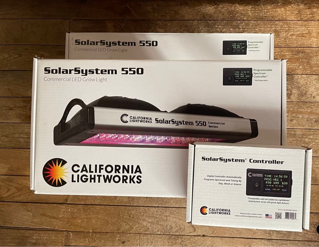 植物育成ライトLEDグロウライトSolarSystem 550 LED2台セット