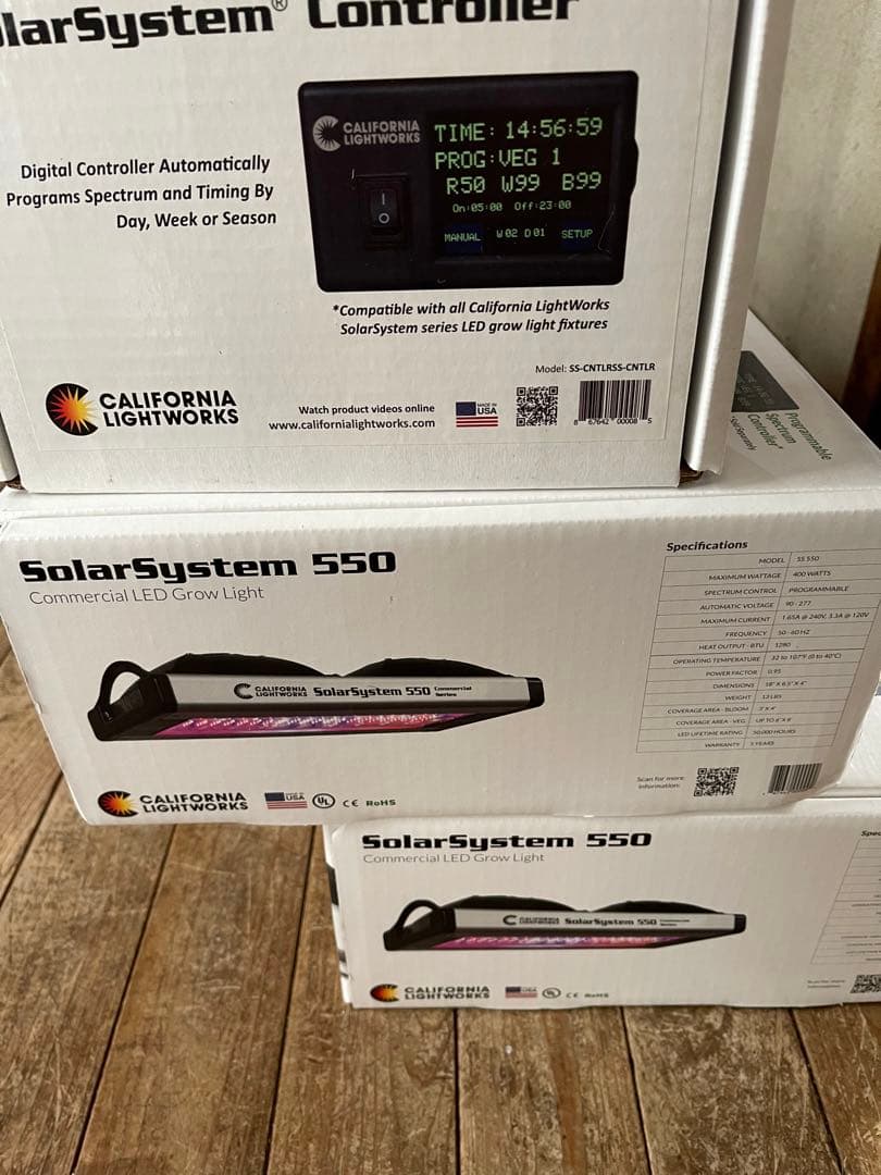 植物育成ライトLEDグロウライトSolarSystem 550 LED2台セット