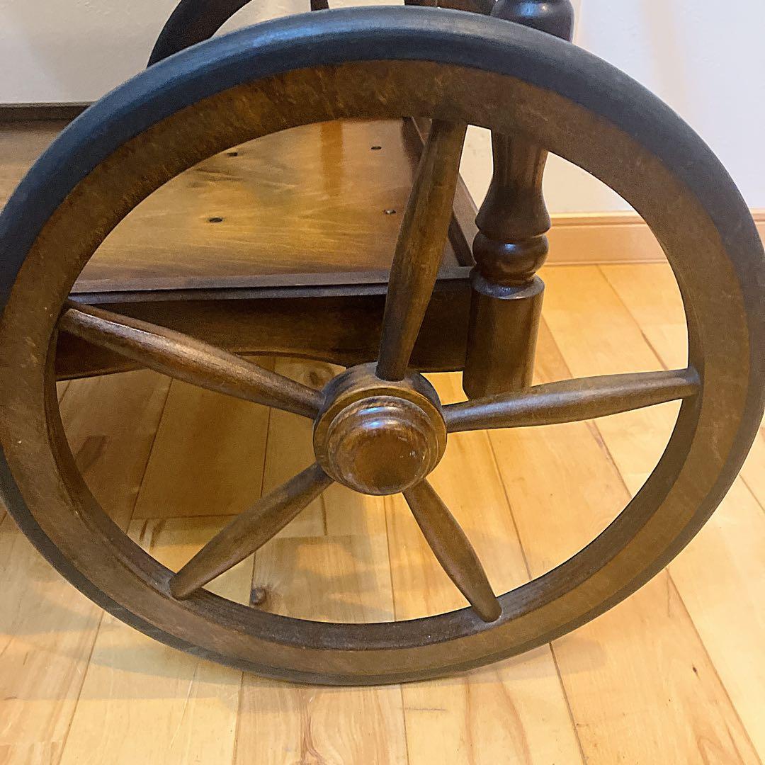 美品　レトロ調　木製カート　ワゴン　キッチン　アンティーク
