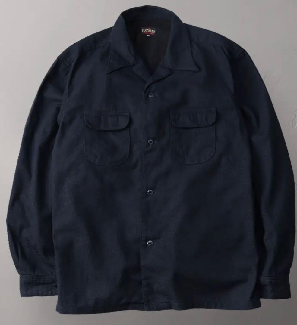 オープンカラーツイルシャツ FN-SCR-014LSILK NEP SHIRT