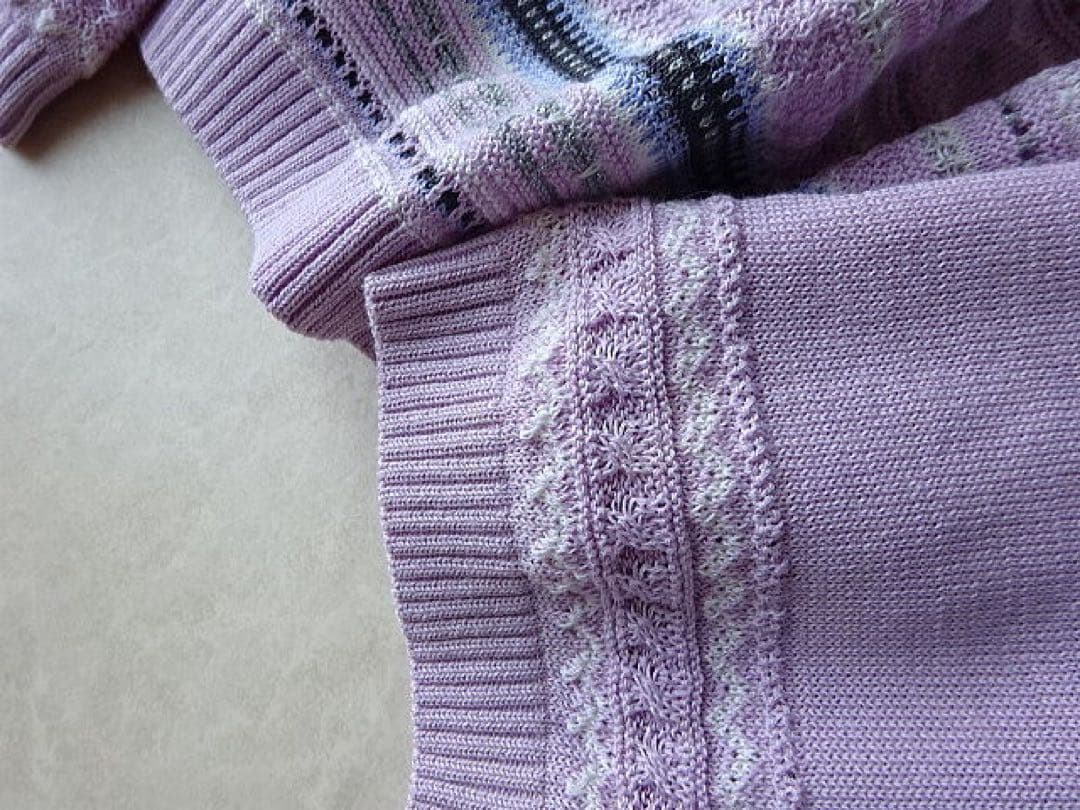 レリアン　13＋　飾り編み　ニット　セーター　ピンク