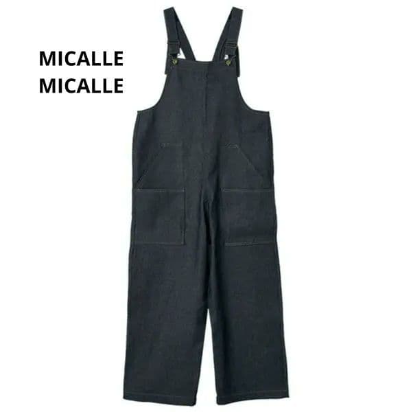 [新品]MICALLE MICALLE ミカーレミカーレ デニムサロペットワイド