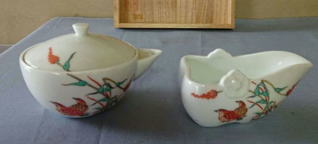 人間国宝十三代柿右衛門煎茶器