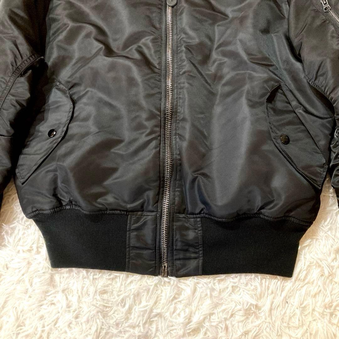 【美品】【現行】 アルファインダストリーズ　MA-1 Lサイズ　ブラック