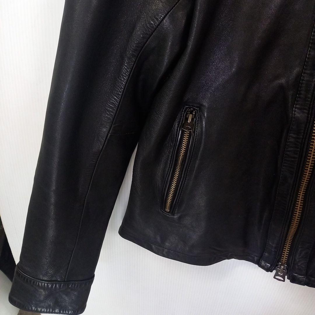 スーパーセール明日まで！AVIREXブラック羊革ライダースジャケット Lサイズ