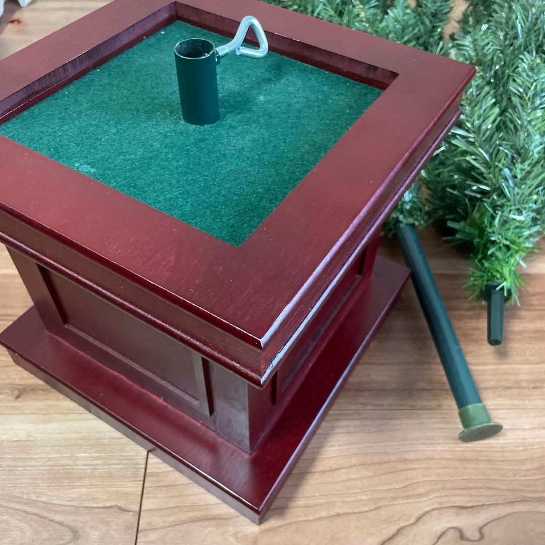 ウッドベーススリムツリーセット150cm 木製ポットツリー LED