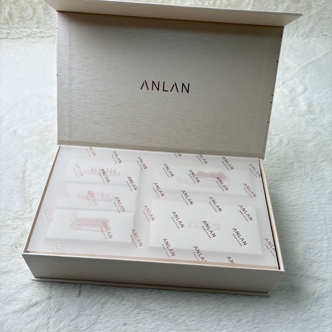 ANLAN リフトスパ温冷かっさ EMS リフトブラシ 電気ブラシ 4in1