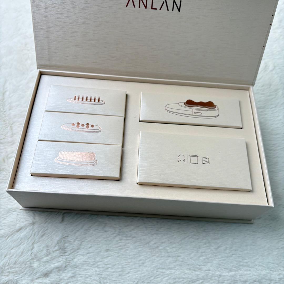 ANLAN リフトスパ温冷かっさ EMS リフトブラシ 電気ブラシ 4in1