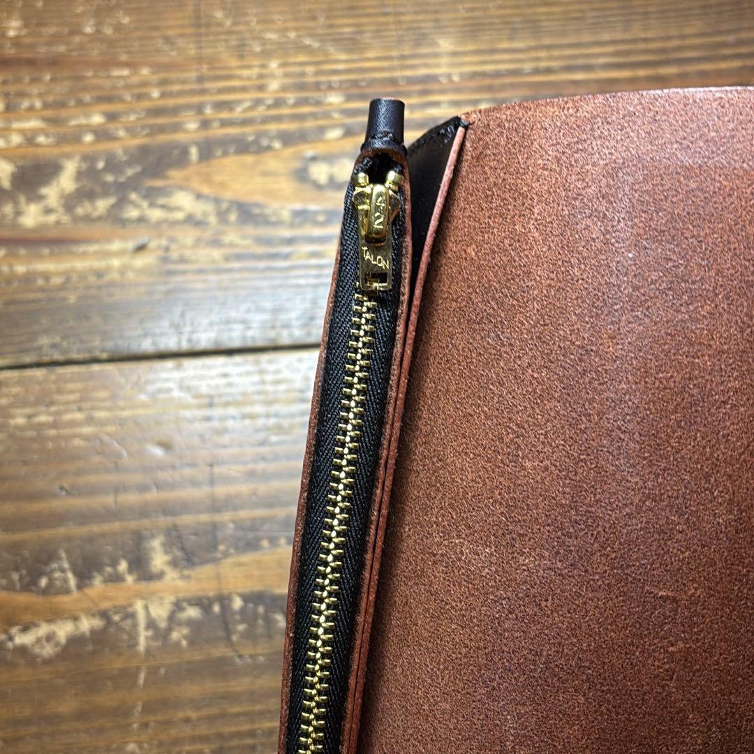 一点物 茶芯レザー トラッカーウォレット＆チェーン