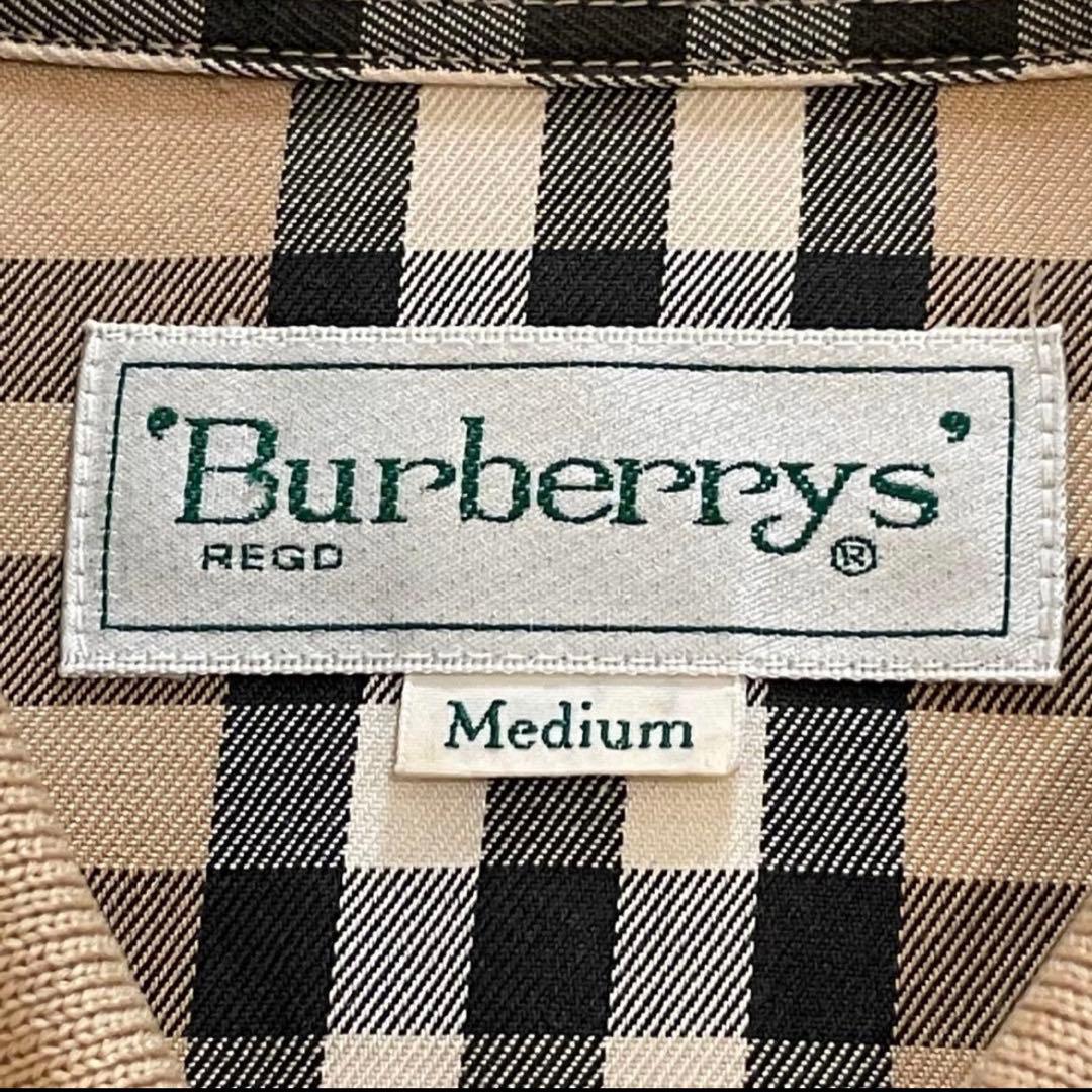 Burberrys　長袖シャツ　シャドーホース　ノバチェック　希少なリブ襟 M