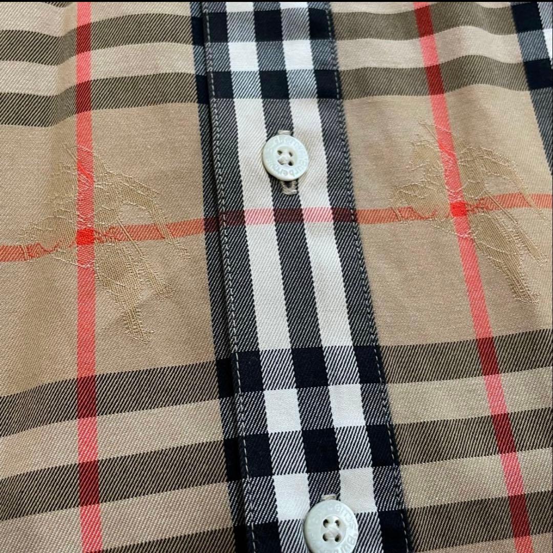 Burberrys　長袖シャツ　シャドーホース　ノバチェック　希少なリブ襟 M